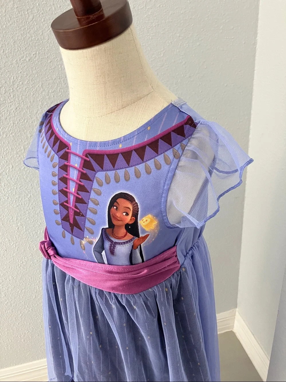 DISNEY Toddler Girls Wish Inspired Nightgown |  XS 4-5 - Picture 3 of 9